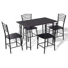 Load image into Gallery viewer, 5 pcs Modern Dining Steel Frame Home Kitchen Furniture Solid MDF Panel Steel Frame Dining Furniture Set Easy Assembly HW54791