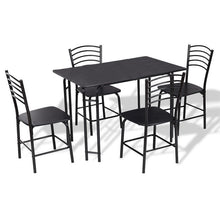 Load image into Gallery viewer, 5 pcs Modern Dining Steel Frame Home Kitchen Furniture Solid MDF Panel Steel Frame Dining Furniture Set Easy Assembly HW54791