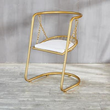 Load image into Gallery viewer, Nordic Dining Chair Iron Modern Home Indoor Fashion Swing Chair Home Kitchen Living Room American Balcony Breakfast Lounge Chair