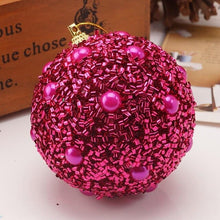 Load image into Gallery viewer, 8CM Christmas Rhinestone Ball  Glitter Baubles Xmas Tree Ornament Decoration  Décoration de noël