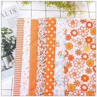 Load image into Gallery viewer, 7Pcs/Lot,100% Cotton Plain The Orange Style  Printed Quilted Fabrics Set,Textile Patchwork,Fabric for Sewing,Tissue,Cloth,Tilda
