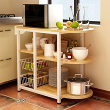 Load image into Gallery viewer, Dining table Kitchen Storage Shelf Storage Shelf Microwave Stand Multi-layer shelves Multifunctional shelves Racks saves space

