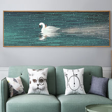 Load image into Gallery viewer, Nordic Swan Animal and Lake Canvas Art Print For living Room Kids Room Nursery Art Prints Poster Modern Abstract Wall Décoration
