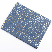 Load image into Gallery viewer, IBOWS 40CM*50CM Denim Soft Fabric Star Dots Printed Breathable Fabric DIY Dolls Patchwork Clothing Making Home Textile Material