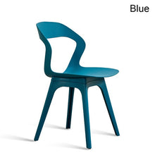 Load image into Gallery viewer, Modern Fashion S-shaped PP Plastic Chair Restaurant for Dining Room Chairs Home Living Room Kitchen Plastic White Green Chair