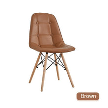 Load image into Gallery viewer, nordic INS restaurant furniture chair dining room modern Pu china Iron chair wood kitchen dining chairs for dining rooms sofa