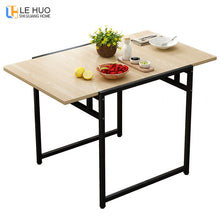 Load image into Gallery viewer, Dining table Wooden Particle board fashion living room folding table Square kitchen Six-person table Dining Room Furniture