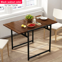 Load image into Gallery viewer, Dining table Wooden Particle board fashion living room folding table Square kitchen Six-person table Dining Room Furniture