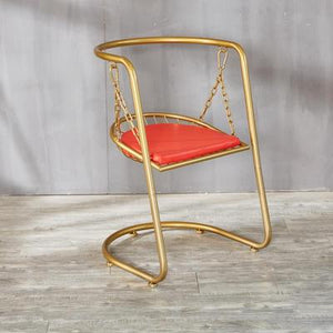 Nordic Dining Chair Iron Modern Home Indoor Fashion Swing Chair Home Kitchen Living Room American Balcony Breakfast Lounge Chair