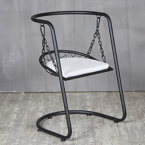 Nordic Dining Chair Iron Modern Home Indoor Fashion Swing Chair Home Kitchen Living Room American Balcony Breakfast Lounge Chair