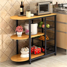 Load image into Gallery viewer, Dining table Kitchen Storage Shelf Storage Shelf  Microwave Stand  Multi-layer shelves Multifunctional shelving saves space
