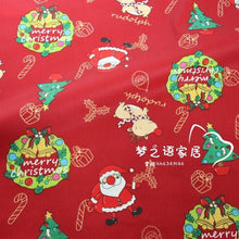 Load image into Gallery viewer, Snowman Christmas Deer series printed DIY Sewing twill 100% cotton fabric for baby clothes bedding textile tilda quilting tissus
