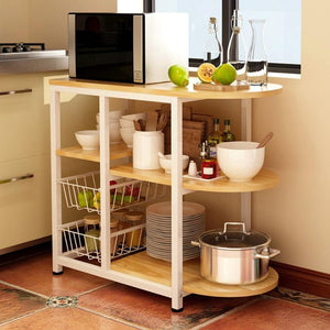 Dining table Kitchen Storage Shelf Storage Shelf Microwave Stand Multi-layer shelves Multifunctional shelves Racks saves space