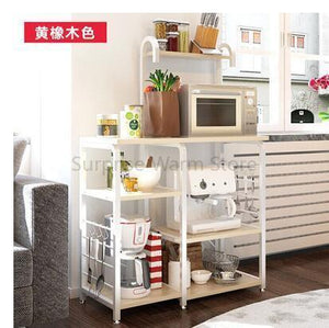 H Creative microwave Rack multi function oven storage Dining table kitchen daily storage locker Dinnerware Organizer Furniture