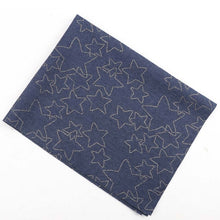 Load image into Gallery viewer, IBOWS 40CM*50CM Denim Soft Fabric Star Dots Printed Breathable Fabric DIY Dolls Patchwork Clothing Making Home Textile Material
