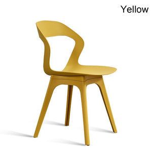 Modern Fashion S-shaped PP Plastic Chair Restaurant for Dining Room Chairs Home Living Room Kitchen Plastic White Green Chair