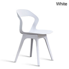 Load image into Gallery viewer, Modern Fashion S-shaped PP Plastic Chair Restaurant for Dining Room Chairs Home Living Room Kitchen Plastic White Green Chair
