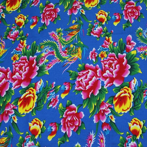 100% cotton textile ethnic chinese traditional big peony Phoenix fabrics for DIY apparel craft tablecloth cushion sewing decor