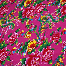 Load image into Gallery viewer, 100% cotton textile ethnic chinese traditional big peony Phoenix fabrics for DIY apparel craft tablecloth cushion sewing decor
